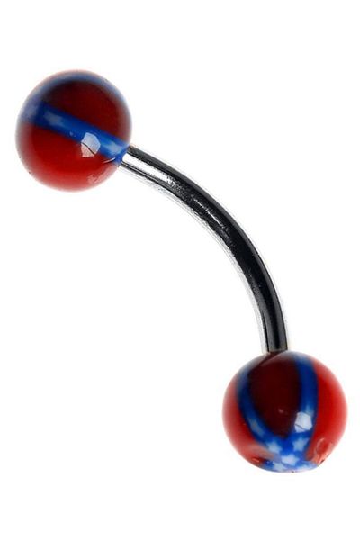 Rouge Moulin Curved Barbel - 316 L Bioplast Piercing Bar