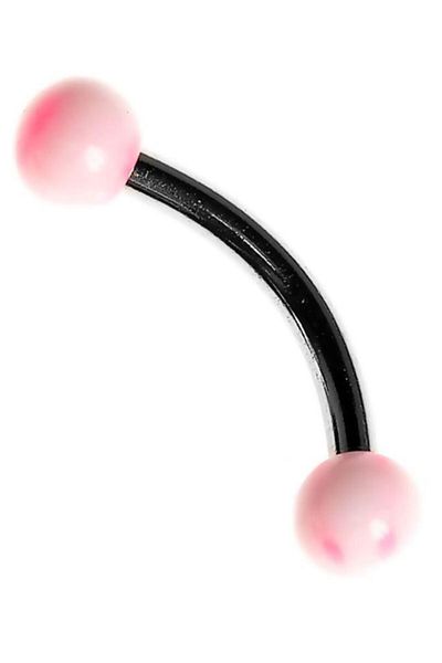 Rouge Moulin Curved Barbel - 316 L Bioplast Piercing Bar