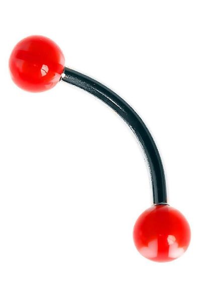Rouge Moulin Curved Barbel 316 L Bioplast Eyebrow Piercing