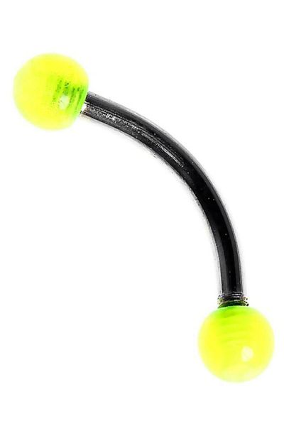 Rouge Moulin 316 L Acrylic Curved Barbel Piercing