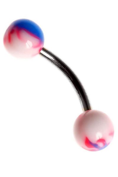 Rouge Moulin Curved Barbel - 316 L Bioplast Piercing Bar