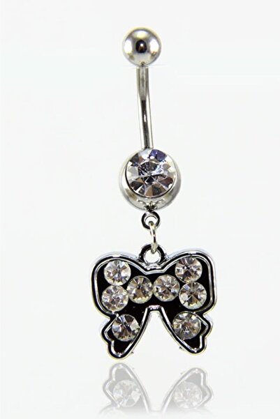 Rouge ثقب البطن على شكل فراشة من الحجر الأبيض من مولين