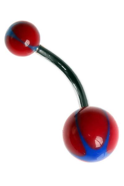 Rouge Moulin Red Bioplast Navel Piercing