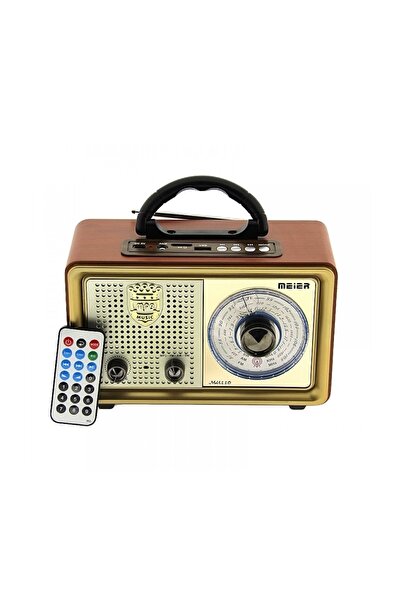 Sezy Meier 110bt Şarjlı Nostaljik Radyo Usb/sd/mp3/bluetooth Koyu Kahverengi