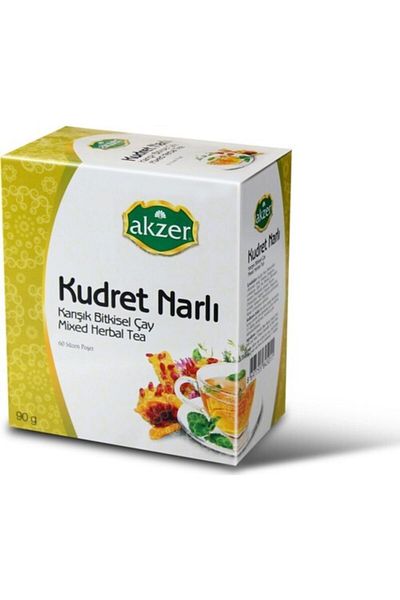 OLCAY CENTER Akzer Mighty Pomegranate Herbal Tea 60 Filtered Polettes 90 Gr
