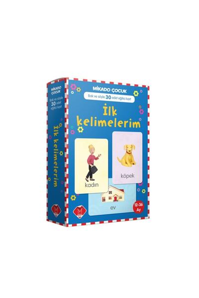 Genel Markalar Mika-1000023 Adım Adım, Ilk Kelimelerim - Flash Kart / 12-36 Ay