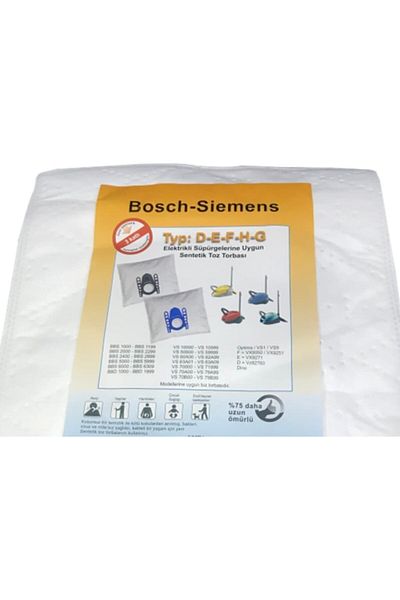 Bosch Siemens Type Defhg Compatible Vacuum Cleaner Bag 5 Pieces