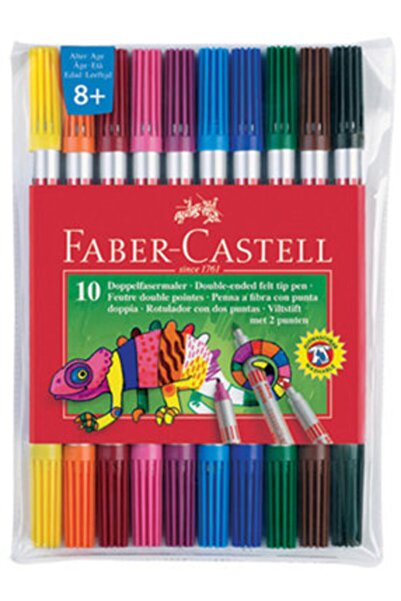 Faber Castell 10lu Çift Uçlu Keçeli Kalem Set