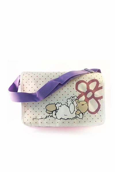 NİCİ Unisex White Plush Large Shoulder Bag