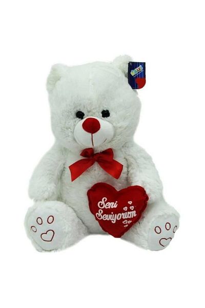 HALLEY Heart Bear 50 Cm White