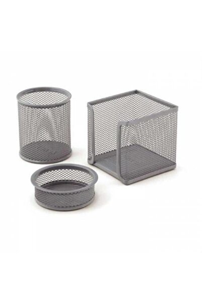 Mas 505 Üçlü Kalemlik Seti Gri Metal Perfore