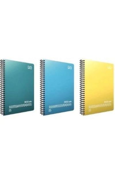 Gıpta Fresco Spiral A4 Notebook - 120 Sheets, 4 Lined and 4 Plaids Plastic Cover