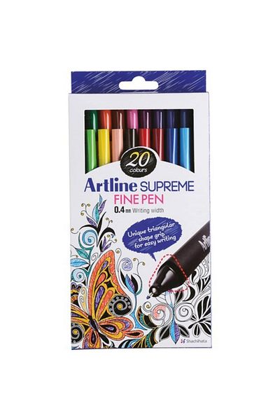 artline Supreme Fine Pen 0.4 mm Set of 20