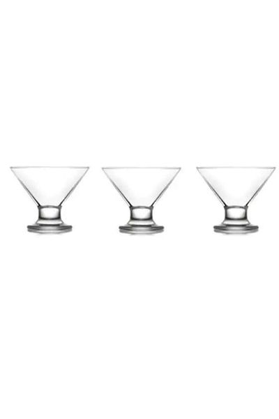 LAV Feyzade Cre367 Ice Cream Bowl 165Cc (3 Pcs) Glass Footed