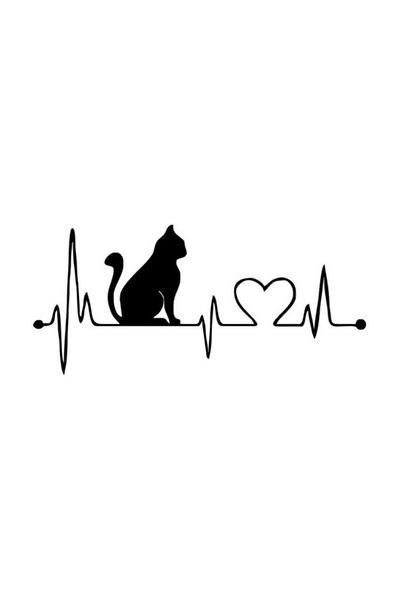 ECELUXE Heart Cat Car Sticker Paste