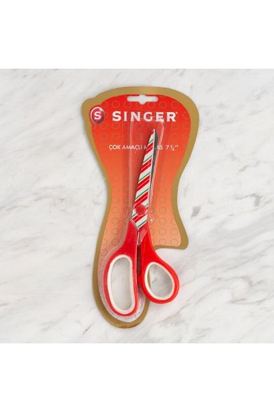 SİNGER مقص أحمر متعدد الأغراض