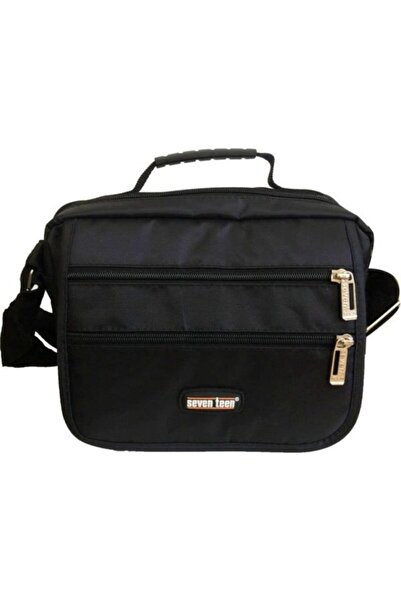 SEVENTEEN Erkek Siyah  Çok Gözlü  El Ve Omuz Askılı Çanta  2247
