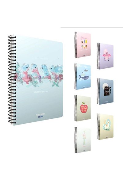 Gıpta Post-book Spiral Cardboard Cover Notebook A6 80yp Checkered 1 Piece