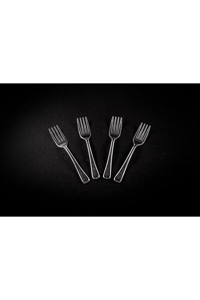 Kristal Transparent Plastic Fork 100 Pieces