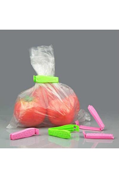 İndiriminVar Gıda Poşeti Ağzı Kapatma Aparatı Poşet Kapatıcı Klips 5adet Plastik