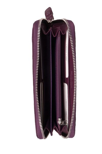 BLU Women's Purple Quilted Leather Wallet