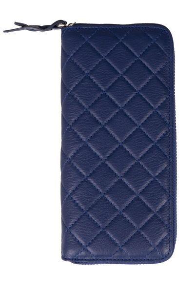 BLU Women's Light Blue Quilted Leather Wallet