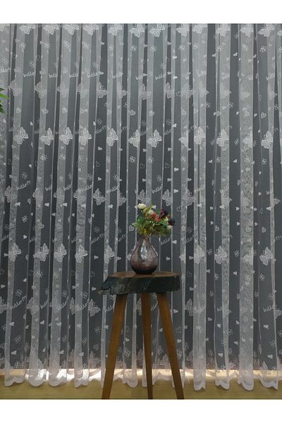 Esse Home Butterfly Patterned Sparse Pleat Children's Room Curtain 100x260 1/2