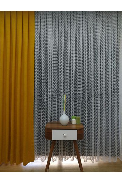 Esse Home Sport Pattern Lace, 400x260, Tight Pleat, 1/3 Tulle Curtain