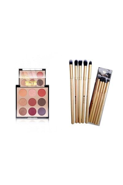 MT Set of 9 Eyeshadow and 5 Wooden Brushes