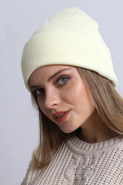 Deafox Ecru Folded Basic Women's Beret