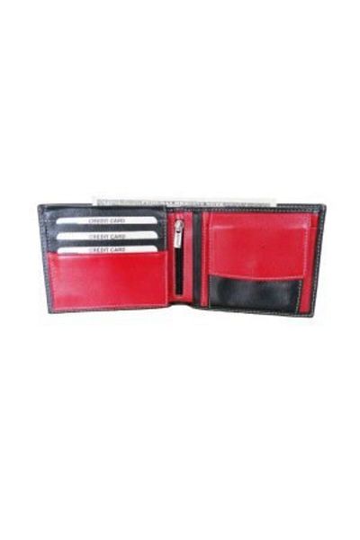 Zenga Men's Black Red Wallet
