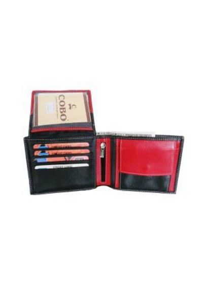 Zenga Men's Black Red Wallet