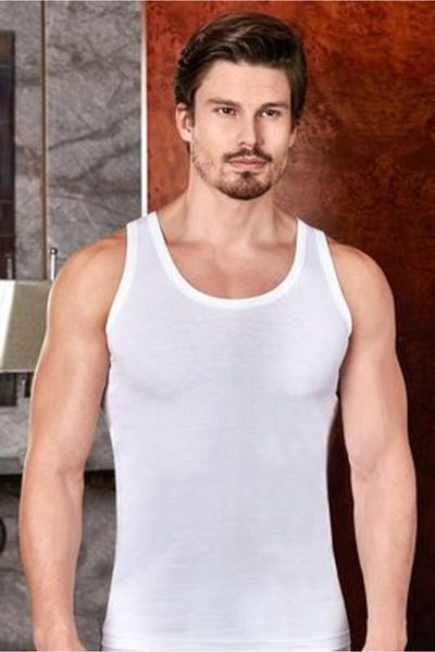 Berrak Men's White Rambo Athlete Undershirt 5 pieces