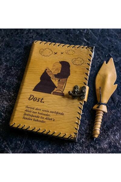 HediyeSec Dosta Hediye Deri Defter