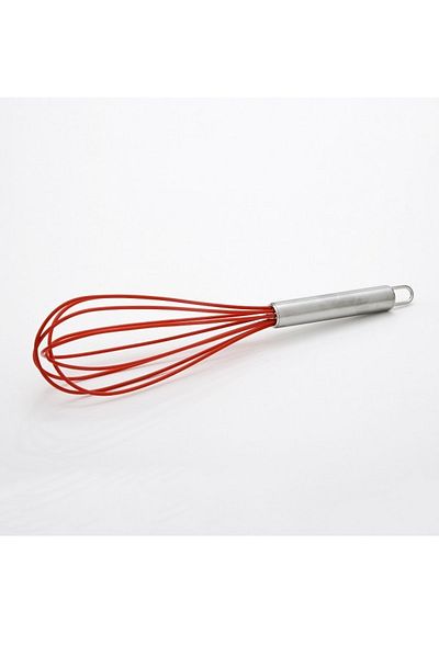 ELEGANCEV Red Silicone Colored Large Size Whisk