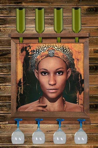Bahat Wooden Kitchen Wall Decor with Painting
