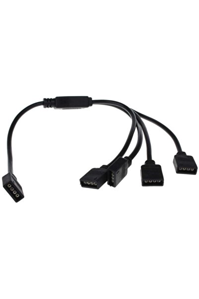 Alfais 4376 Rgb Şerit 4 Pin Led Çoklayıcı Splitter Tek Kumanda 4 Çıkış