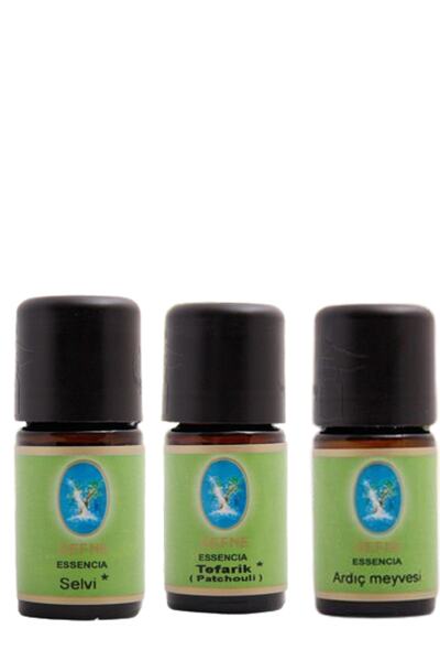 NUKA زيت العرعر العضوي 5 مل من لوريل إيسينسيا - 3 عبوات للباتشولي والتيفاريك