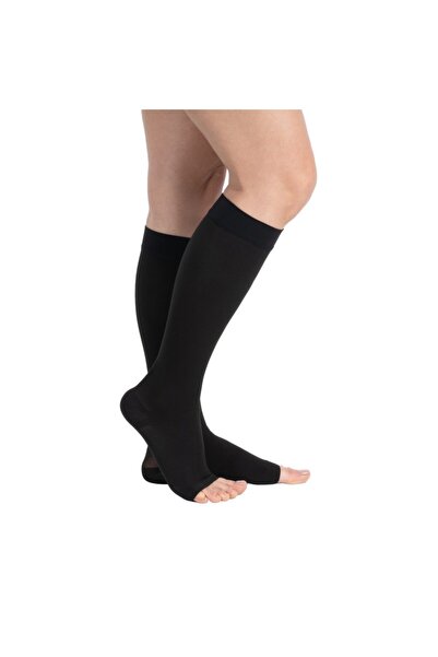Wingmed Ccl 2 Below the Knee Open Toe Compression Socks (Black)
