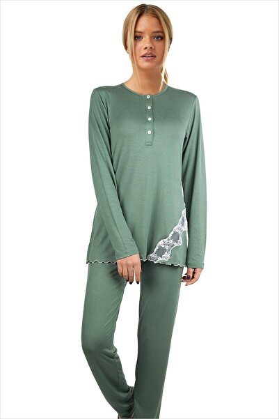 AYYILDIZ Pajama Set - Green - Plain