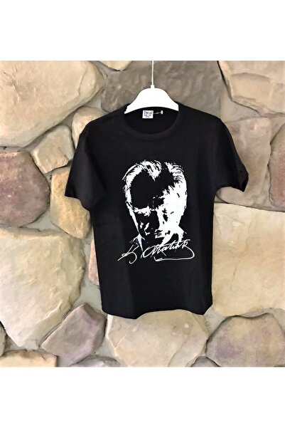 Elif Bebe Çocuk Siyah Atatürk Baskılı T Shirt- breeze