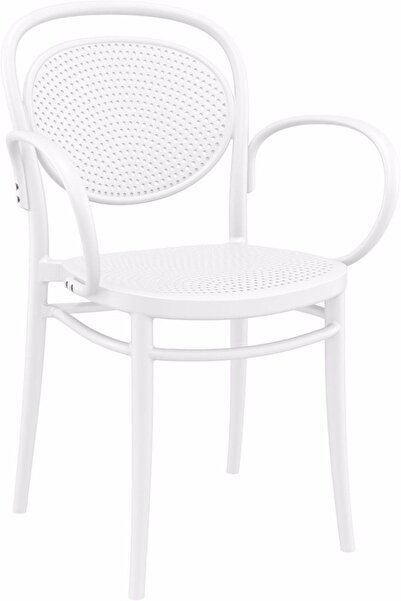 Siesta Marcel Xl Plastik Contract Koltuk Beyaz Mutfak Balkon Salon Bahçe Cafe