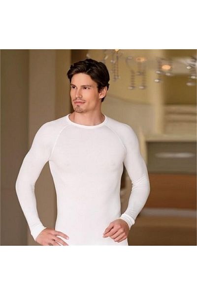 Berrak 5-Piece Men's White Thermal Long Sleeve Top Underwear 757