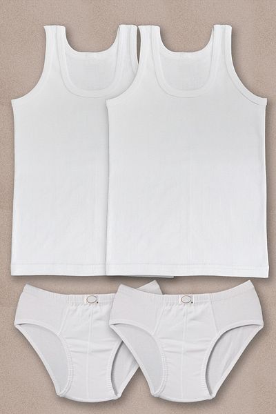 ali altun PRENS çamaşırları Boy's White Athlete Panties Set 1250p2 2 Pieces