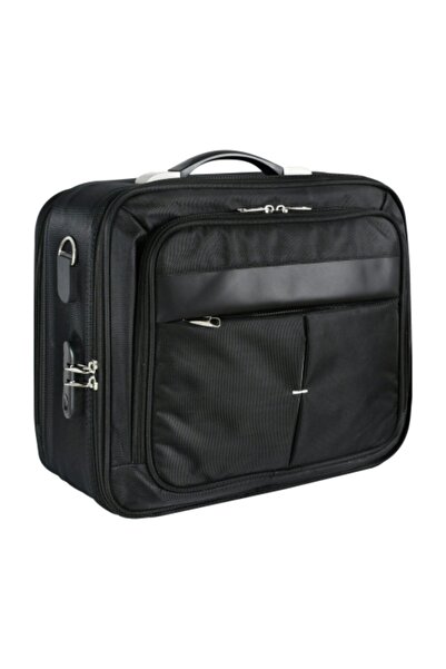 L'Italiano Kasalı Siyah Evrak Çantası Genişlik 14 cm