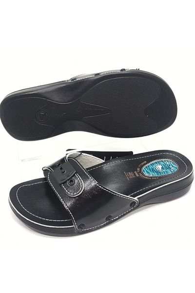 Ceyo 6500-1 Minelli Anatomical Gel Black Women's Slippers