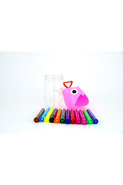 GENC DIJITAL BASKI Jumbo Felt Pen with Owl - 12 Different Colors