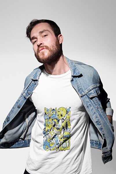 ErTaPassage White Monster cu imprimeu Bărbați tricou - T9658997