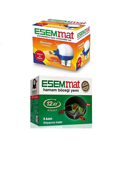 Esemmat Cihaz + 45 Gece Isı Kontrollü Elektrolikit Set + Böcek Yemi 4 Adet