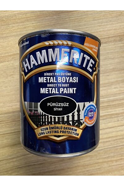 Marshall Hammerite Metal Boyası Pürüzsüz Siyah 0,750 Ml